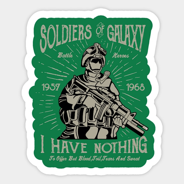 Soldier of Galaxy Sticker by lionkingdesign